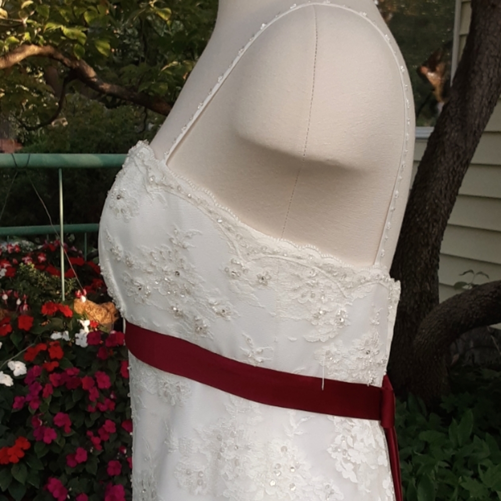 FINAL lvg 9/15 Designer Gown Tea Length wedding quinceanera ball formal - Picture 6 of 16